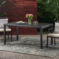 Rhode Island 7Pc Rectangular Table Brown Rattan