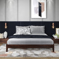 Nix King Platform Bed Brown King Brown Wood