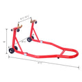 Motorcycle Stand 1000Lb Sport Bike Front And Rear Wheel Lift Swingarm Paddock Stands Black Ured Red Steel