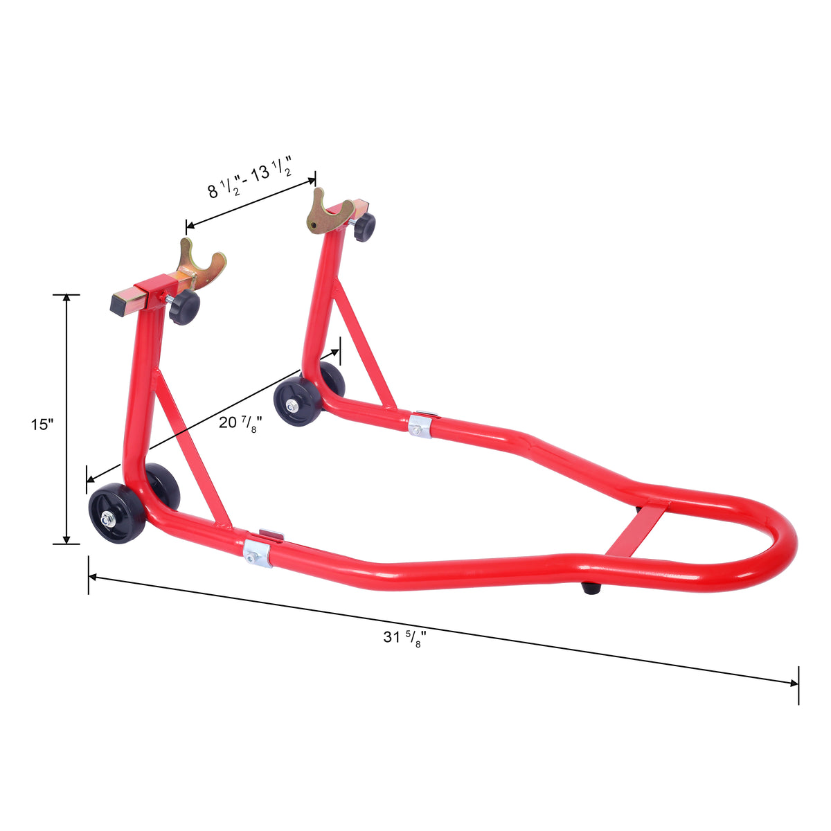 Motorcycle Stand 1000Lb Sport Bike Front And Rear Wheel Lift Swingarm Paddock Stands Black Ured Red Steel