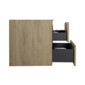 36'' Vanity Base Only, Wall Mounted Bathroom Vanity Only In Natural Wood, No Countertop Included, 24V22Wh 36V Natural Wood Melamine