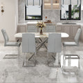 Table And Chair Set, Large Modern Minimalist Rectangular Dining Table, 0.39 