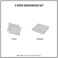 3 Piece Reversible Bedspread Set White Full Queen Queen White Polyester