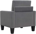 1Pc Mid Century Modern Upholstered Living Room Arm Chair Gray Microfiber Wood Fabric Gray Primary Living Space Contemporary,Mid Century Modern,Modern Foam Wood
