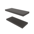 Floating Shelf Dallas, Living Room, Matt Gray Matte Gray Particle Board Engineered Wood