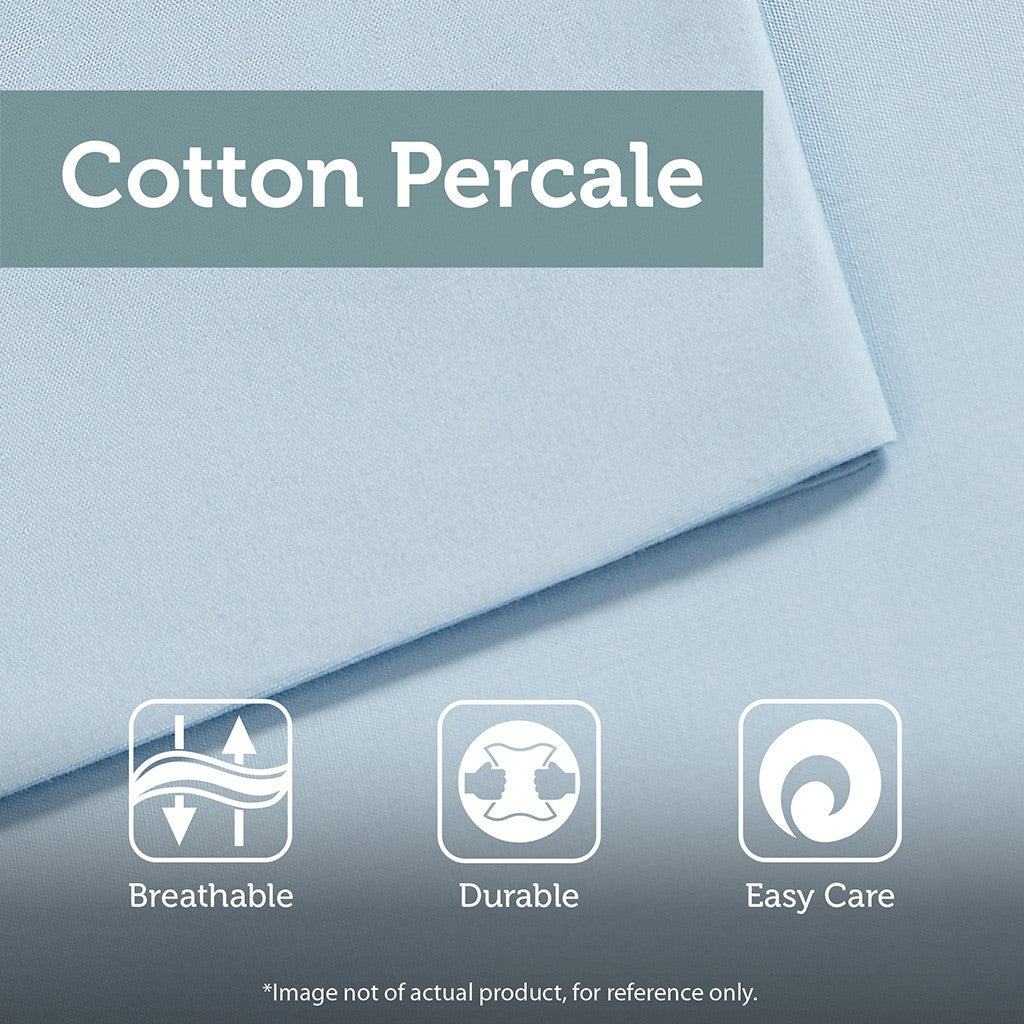 4 Piece Cotton Reversible Embroidered Quilt Set With Throw Pillow Aqua Full Queen Full Aqua Cotton