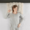 Overfilled Pillow Protector Single Piece Standard Size Beige Polyester
