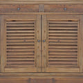 70 Inch Sideboard Console Serving Buffet Cabinet, 2 Shuttered Doors, Brown Brown Wood Metal