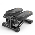 Home Office Exercise 330Lbs Capacity Mini Stepper With Resistance Bands And Lcd Monitor Black Steel
