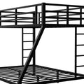Metal Twin Xl Over Queen Bunk Bed For Teens And Adults,Space Saving Noise Reduced No Box Spring Needed Expect Arrive Date 2024 7 17 Twin Xl Black Metal