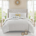 8 Piece Cotton Floral Printed Reversible Comforter Set Yellow Queen Queen Yellow Cotton