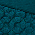 3 Piece Velvet Quilt Set Teal King Cal King King Teal Cotton