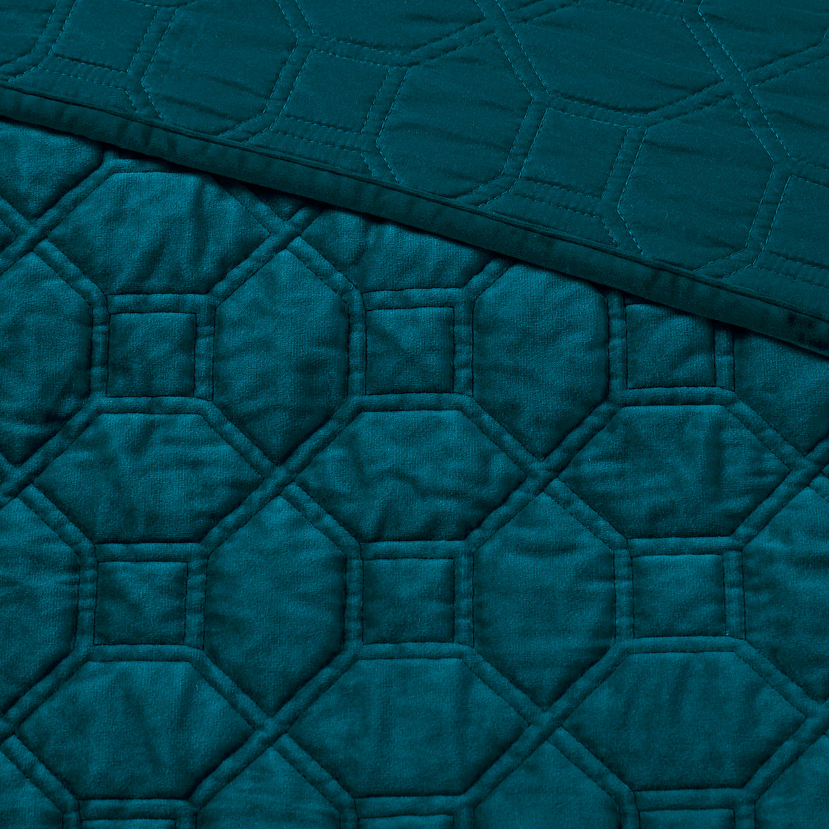 3 Piece Velvet Quilt Set Teal King Cal King King Teal Cotton