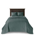 3 Piece Reversible Bedspread Set Balsam Green King Green Polyester