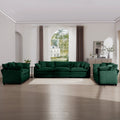 Modern Fabric Living Room Sofa 2 Piece Set, One 2 Seater Sofas, One 3 Seater Sofas Sofa With 8 Cushion Upholstery Large Deep Seat Recliner, Green Corduroy Fabric Green Corduroy 7 Seat