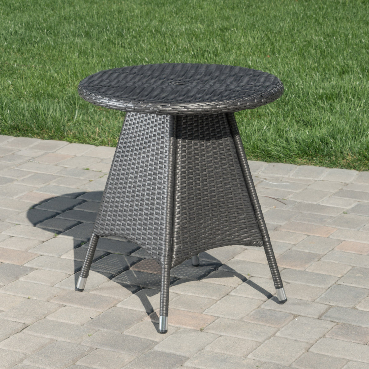 Corsica Rd Bistro Table Grey Rattan