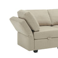 4 Seat Sofa Bed Upholstered Sofa Sleeper, Space Saving Sof Bed2 Seat Sofa With Storage Space Under Seatsall Arms And Backs Adjustabled For Ultimate Comfort Seating Beige Beige Polyester 4 Seat