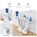 Modern Minimalist Rectangular Glass Table With 0.39 