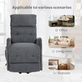 Coolmore Recliner Chair, Electric Recliner Chairs For Adults, Side Pocket Power Reclining Chair Pocket Springs Seat Cushion, Corduroy Fabric Recliner Sofa For Living Room, Bedroom, Home Theater Dg Dark Gray Foam Corduroy