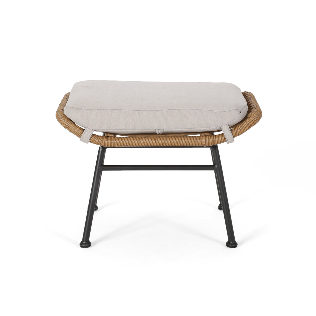 Montana Ottoman Beige Brown Iron Plastic