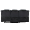 3 Seater Home Theater Recliner Manual Recliner Chair With Two Built In Cup Holders For Living Room,Bedroom, Black Old Sku:Pp302955Aab Black Foam Pu