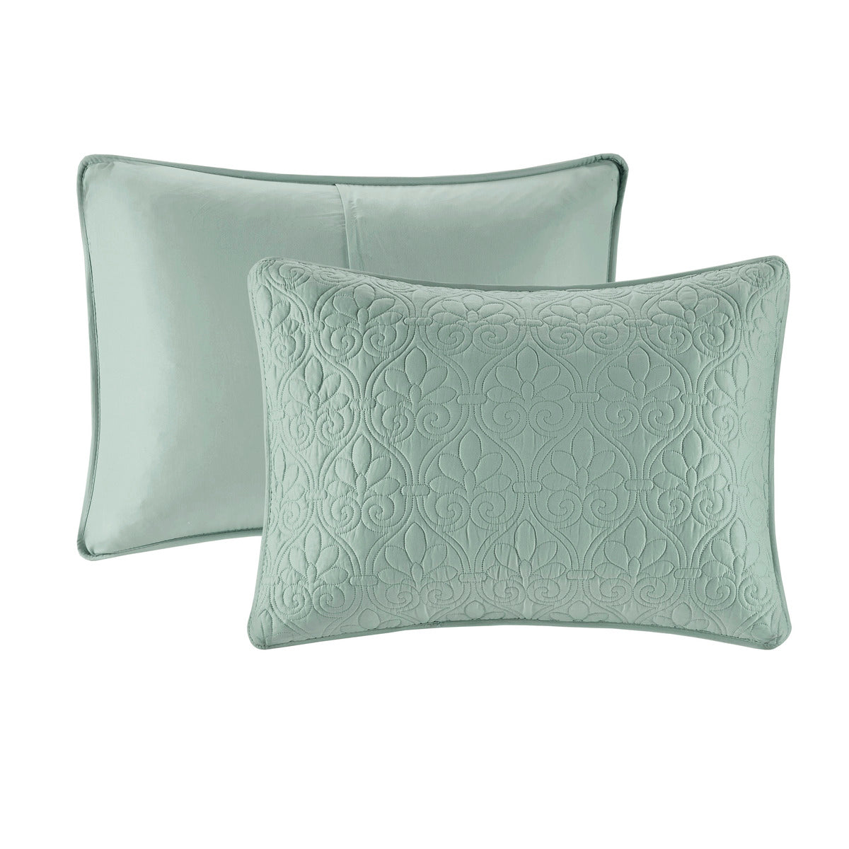Reversible Quilt Set Seafoam Full Queen Seafoam Cotton
