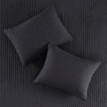 2 Piece Quilt Set Black Twin Twin Xl Twin Black Microfiber