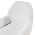 Prince Mid Century Boucle Arm Chair White Foam Boucle
