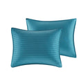 8 Piece Printed Seersucker Comforter And Quilt Set Collection Aqua King Cal King King Aqua Polyester
