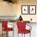 2 Piece Vignette The Lord Is My Strength Red Cardinals Black Framed Wall Art For Living Room, Bedroom Wall Art Print For Home Decor By Annie Lapoint Multicolor Wood Paper