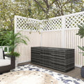 Outsunny 175 Gallon Outdoor Storage Box With Inner Liner, Pe Rattan Wicker Deck Box With Pneumatic Bar Lift For Indoor & Outdoor, Patio Furniture Cushions, Pool Toys, Garden Tools, Mixed Gray Grey Steel