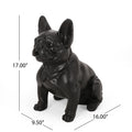 Dog Garden Sculpture Black Glass