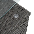 Patio Furniture, Outdoor Furniture, Seasonal Pe Wicker Furniture,7 Pcs Set Wicker Furniture With Lounger Sofa Yes Dark Gray Seats 6 Pe Rattan Iron Waterproof Fabric