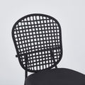 Black Sennit Chair,Set Of 4,Dining Chair,Coffee Chair Black Metal