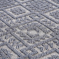 6X9 White Gray Traditional Indoor Outdoor Area Rug White Gray Polypropylene