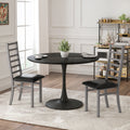 Metal Dining Chairs Set Of 2, Steel Legs And Pu Leather Seats, High Back Armless Dining Chairs, For Kitchen, Living Room, Grey Grey Steel