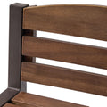 Milos Outdoor Acacia Wood Barstool Set Of 2 Dark Brown Acacia Wood