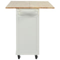 K&K Kitchen Island With Foldable Counter Top, Kitchen Storage Cart With Slide Out Shelf, Towel Rack And Drawer, Rolling Kitchen Cart On Wheels, For Kitchen, Living Room, Dining Room, White White Brown Kitchen Classic,Farmhouse,Luxury,Modern Rectangular