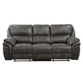 Plush Modern Living Room Sofa Set 3Pc Reclining Sofa Loveseat Rocker Reclining Chair Gray Microfiber Upholstery Solid Wood Frame Furniture Gray Microfiber Wood Primary Living Space Modern Plywood,Solid Wood 6 Seat