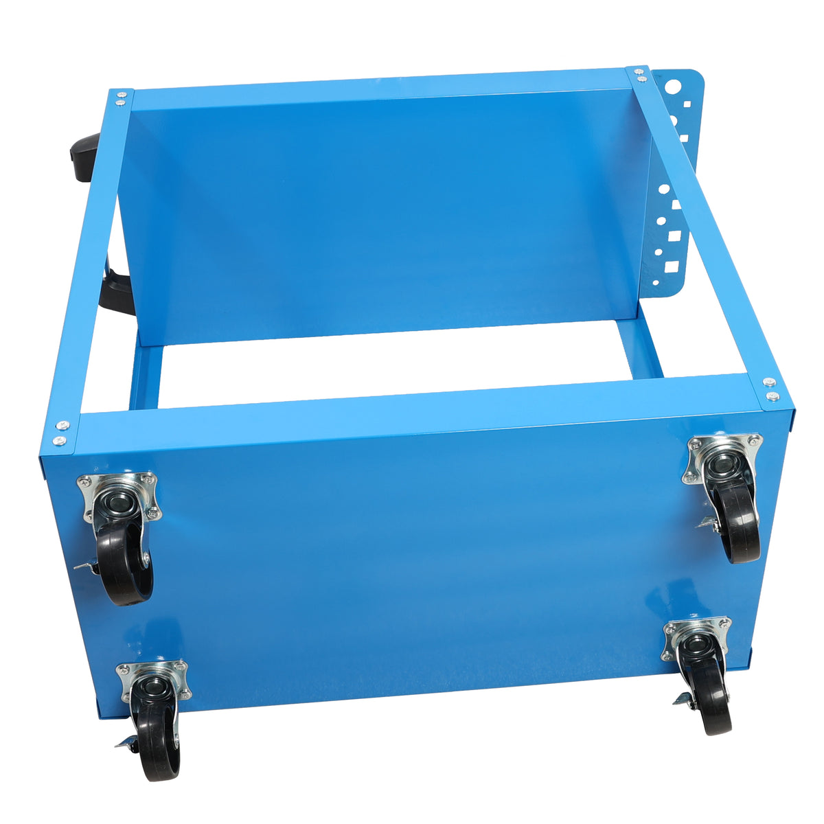 Tool Cart On Wheels, Heavy Duty Steel Utility Cart W Lockable Wheels, 400 Lbs Capacity Industrial Service Cart For Garage, Warehouse, Workshop Two Layer Bright Blue Blue Abs Steel Q235