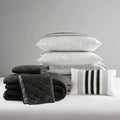 7 Piece Stripe Comforter And Quilt Set King Cal King Multicolor Polyester