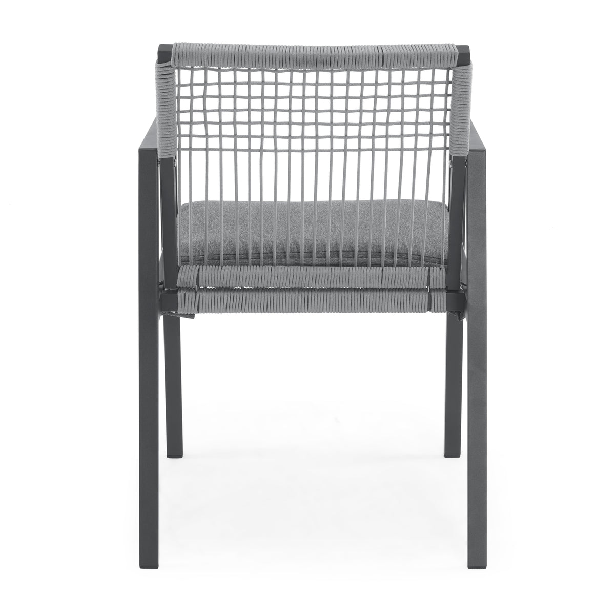 Outdoor Dining Set, Dining Chair Set Of 6 Aluminum Dining Table, Gray Black Black Grey Aluminum