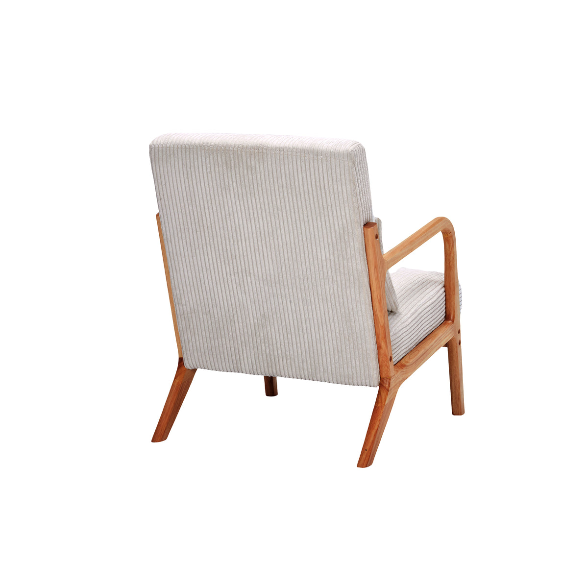 Mid Century Modern Accent Chair, Arm Chair Living Room Chairs With Pillow Upholstered Reading Chair With Solid Wood Frame & Living Room Bedroom Balcony Beige Beige Brown Primary Living Space
