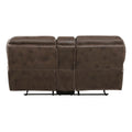 Plush Modern Design Living Room Reclining Loveseat Brown Microfiber Upholstery Solid Wood Frame Furniture 1Pc Brown Microfiber Wood Primary Living Space Modern Plywood,Solid Wood