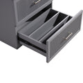 24 Inch Bathroom Vanity With Ceramic Sink Set, Modern Freestanding Bathroom Storage Cabinet With 2 Drawers, Floor Standing Bath Vanity Combo, Gray Grey Mdf