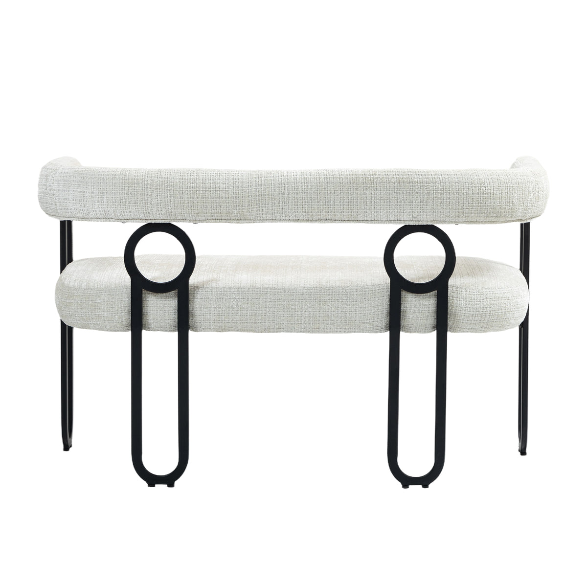 Coolmore Modern Loveseat 2 Seater Sofa Chenille Fabric Couch With Arms And Metal Legs For Living Room, Home Office, Studio Beige Chenille Beige Primary Living Space Soft Foam Chenille