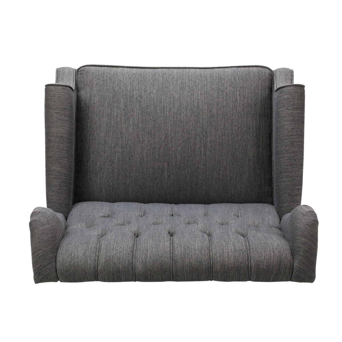 One And Half Seater Recliner Charcoal Fabric