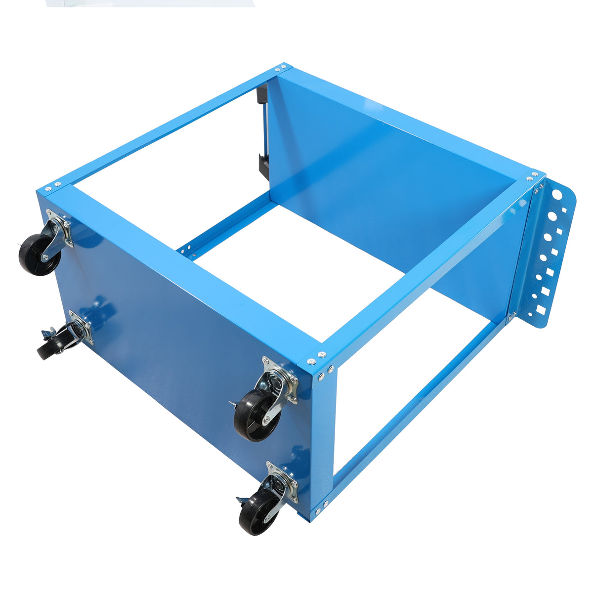 Tool Cart On Wheels, Heavy Duty Steel Utility Cart W Lockable Wheels, 400 Lbs Capacity Industrial Service Cart For Garage, Warehouse, Workshop Two Layer Bright Blue Blue Abs Steel Q235