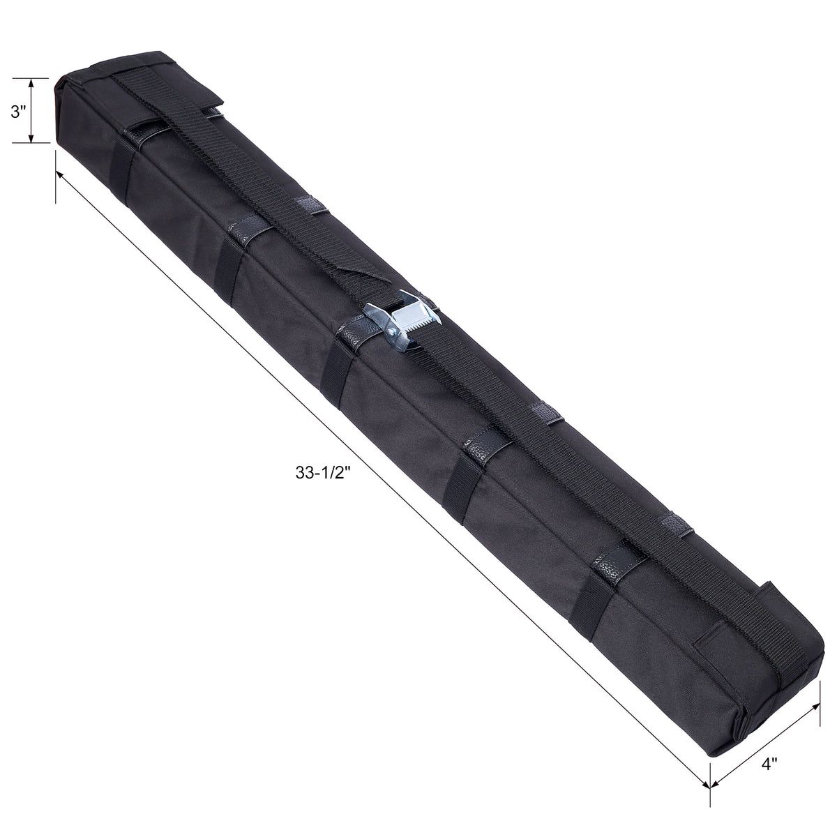 Premium Kayak Roof Rack Pads Universal Car Soft Roof Rack Kayak Carrier For Canoe Surfboard Paddleboard Sup Snowboard With Tie Down Straps, Tie Down Rope, Quick Loop Strap And Storage Bag Black Fabric