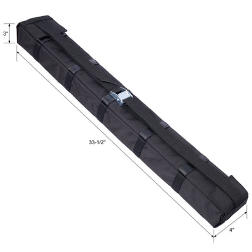 Premium Kayak Roof Rack Pads Universal Car Soft Roof Rack Kayak Carrier For Canoe Surfboard Paddleboard Sup Snowboard With Tie Down Straps, Tie Down Rope, Quick Loop Strap And Storage Bag Black Fabric